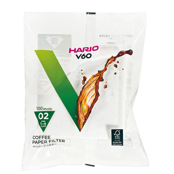 Hario Papierfilter für V60-02 - 100 pcs (weiß)